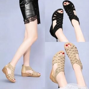 Woman Sandals Cyrstal Comfortable Pumps Ladies.